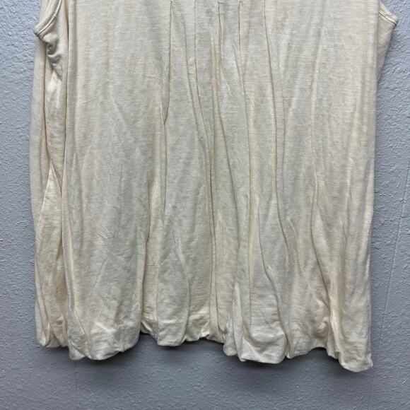 Chelsea & Theodore Bubble Hem Henley Top Large Capsule Minimalist Timeless - Picture 6 of 11